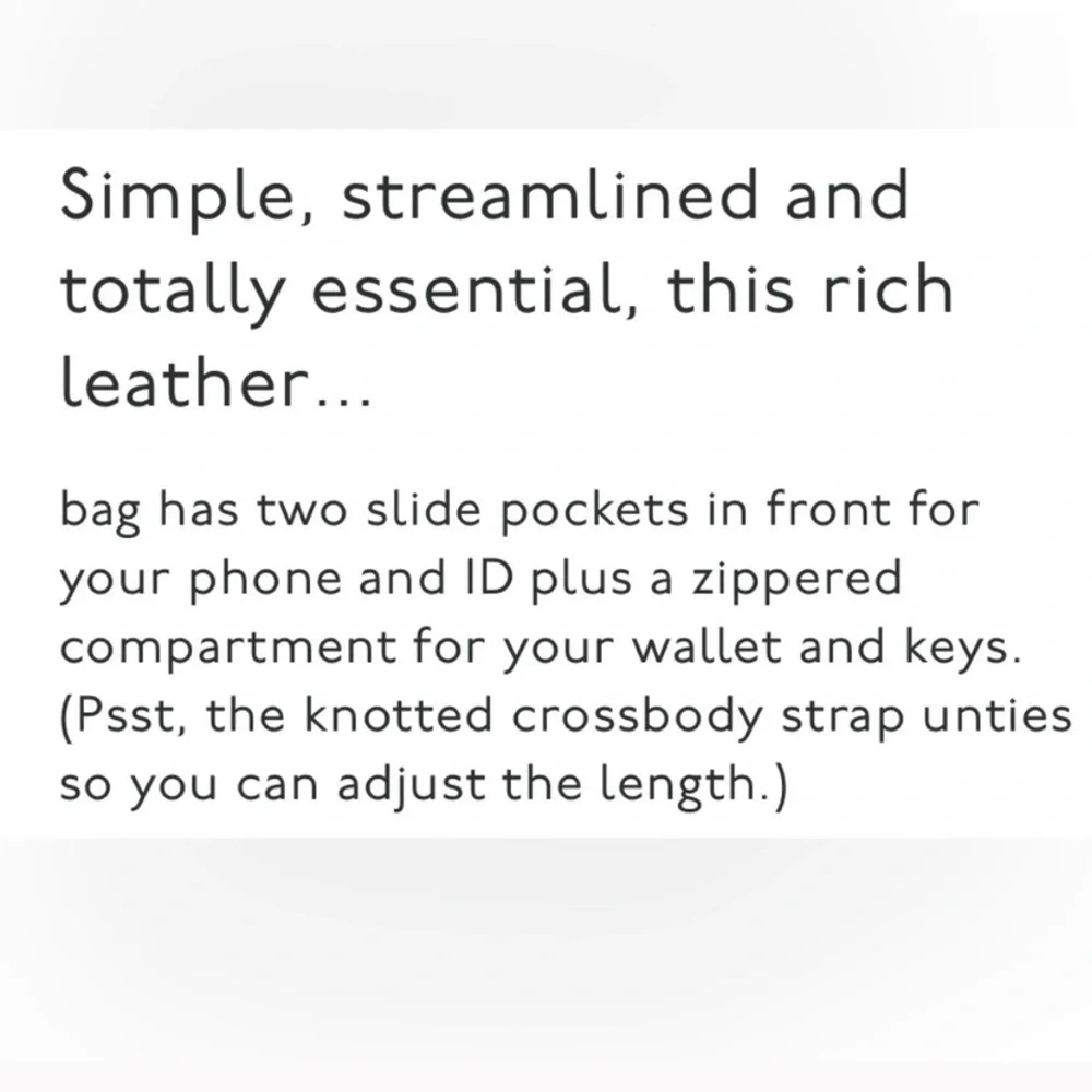 Madewell Knotted Crossbody Light Tan Real Leather.